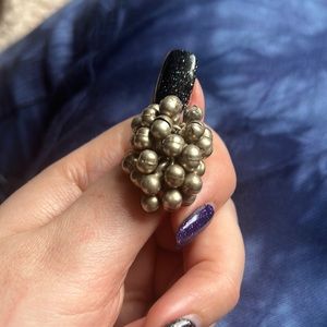 Silver multi jingle bell ring